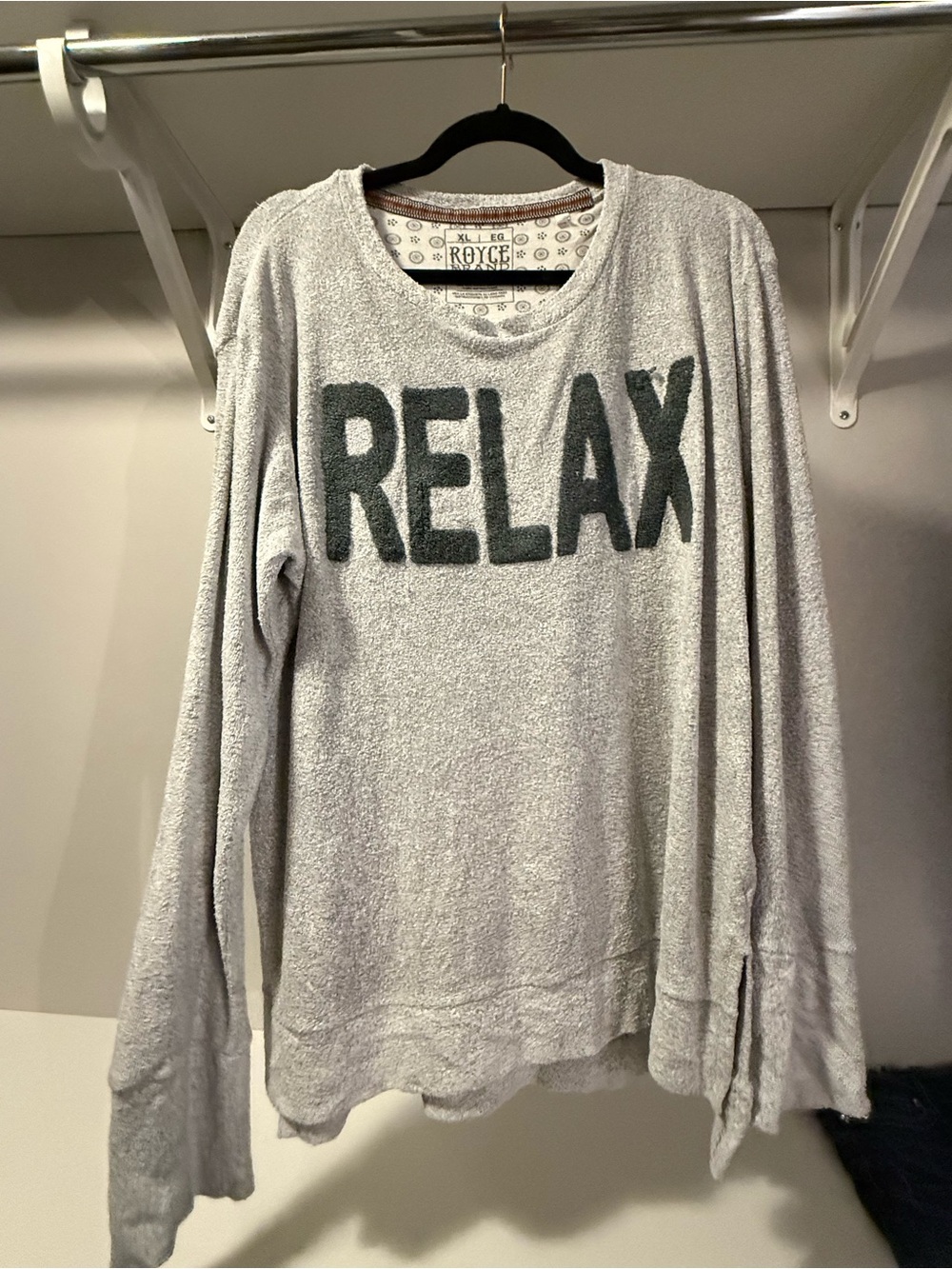 Royce 'Relax' Crewneck Sweater - Light Gray